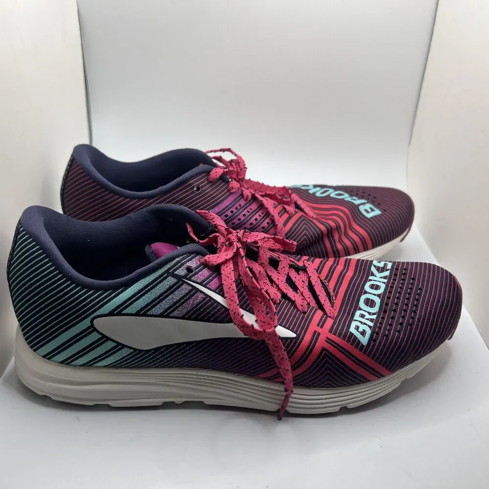 Brooks Women's Running Shoes in Maroon, Pink & Teal - Picture 3 of 10